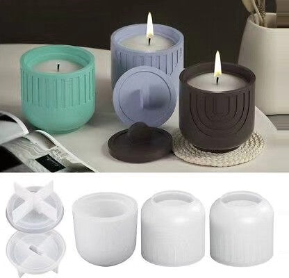 Bloom Creations Scented Candles , Decorative Jar Candles with Lids, Modern Home Fragrance for Living Room, Bedroom, Gift for Any Occasion