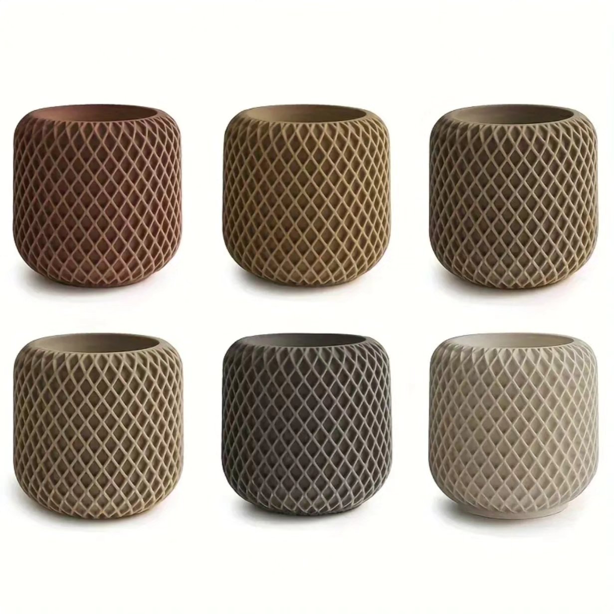 Diamond Lattice Silicone Candle Mould – Cylinder Container Mould