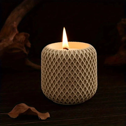 Diamond Lattice Silicone Candle Mould — detailed view | Bloom Creations India