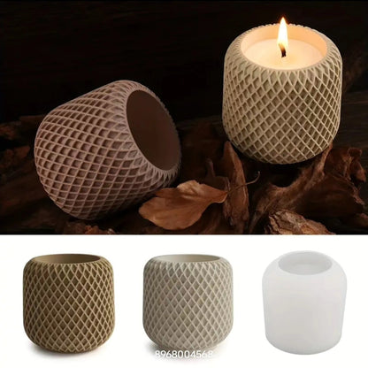 Diamond Lattice Silicone Candle Mould — use case | Bloom Creations India