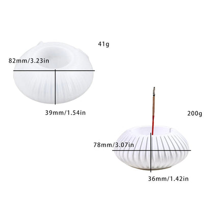 Bloom Creations White Ceramic Incense Holder & Candle Stand Set for Home Decor - Modern Minimalist Design for Aromatherapy, Pooja, Relaxation, Living Room