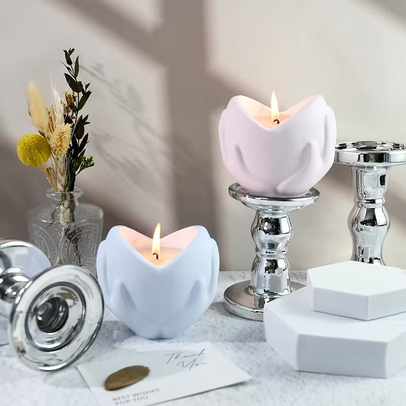 Heart Hands Candle Mold Silicone for DIY Crafting, Handmade Soap Making, Resin Art, Aromatherapy Wax, Home Decor & Gifting Projects