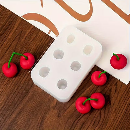 6-Cavity Cherry Silicone Mold - Mini Fruit Shape Mold for Soap, Candle Embeds & Resin