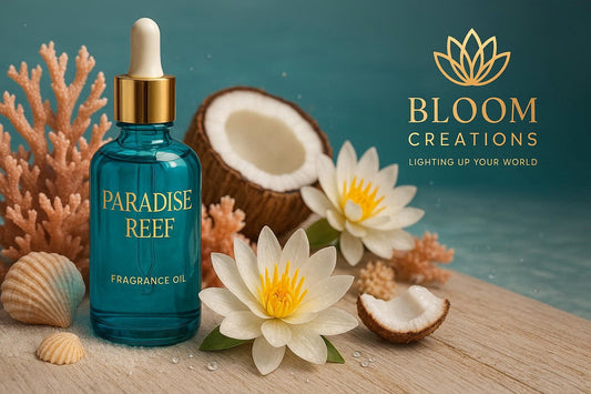 Paradise Reef fragrance oil 100ml for candle making — tropical ocean breeze scent
