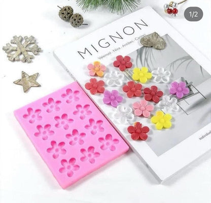 Cherry Blossom Flower Silicone Mould – 15 Cavity Fondant, Soap & Resin Mould