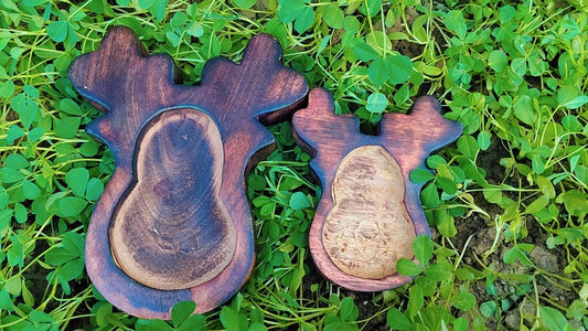 Reindeer Wooden Candle Bowl
