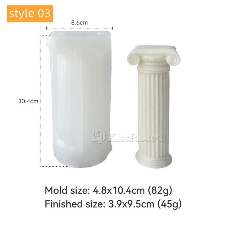 Roman Column Silicone Candle Mould | Pillar & Concrete Mould