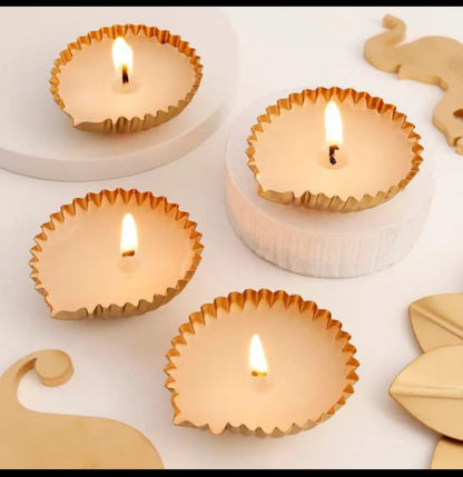 Diya urli wooden vessel for festive Diwali candle making and Indian decor
