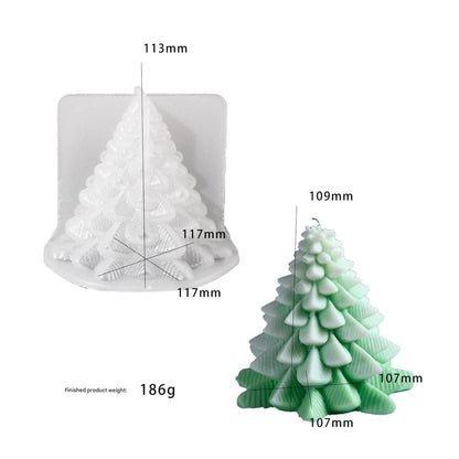 Christmas tree large silicone mold for festive holiday candle making