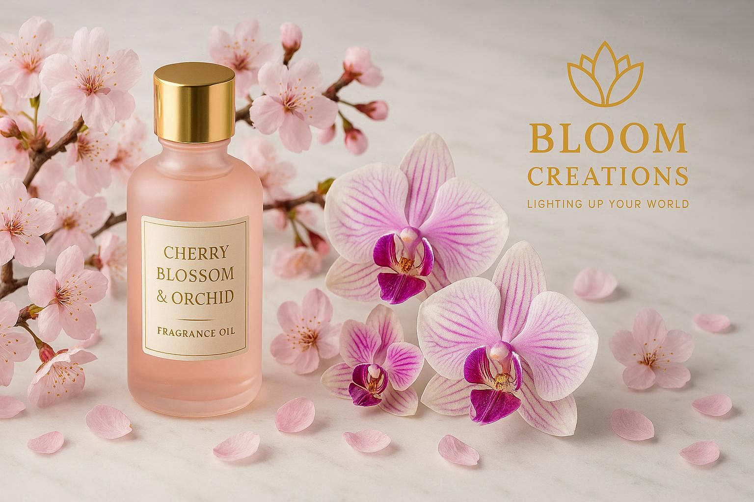 Cherry Blossom and Orchid fragrance oil 100ml for candle making — floral scent
