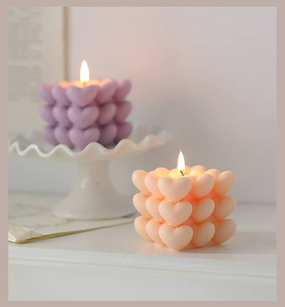 Love Rubik's Cube silicone candle mould for novelty geometric candles