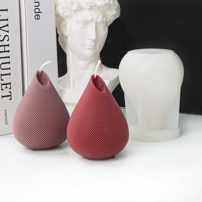 Geometric Water Drop Silicone Candle Mould – Teardrop Shape