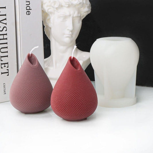 Geometric Water Drop Silicone Candle Mould – Teardrop Shape