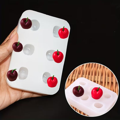 6-Cavity Cherry Silicone Mold - Mini Fruit Shape Mold for Soap, Candle Embeds & Resin