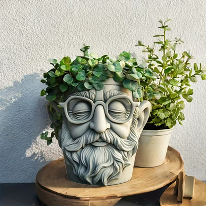Head Planter Silicone Mold | 8.5cm Face Flower Pot Mold for Resin, Cement, Gypsum, Succulents