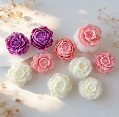3D Peony Flower Silicone Mold — detailed view | Bloom Creations India