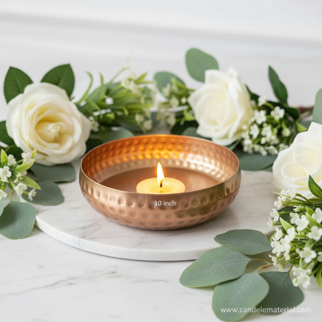 Hammered Copper Bowl Candle Hero