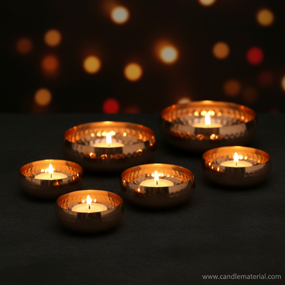Hammered Copper Bowl Candle Range Moody