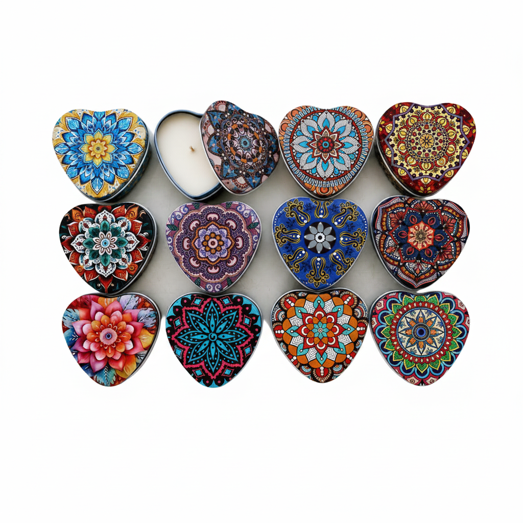 Heart Mandala Tins – Heart Formation Overhead