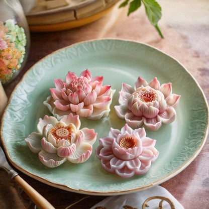 Lotus Chrysanthemum Flower Silicone Candle Mould | 8cm Wax & Soap Mould