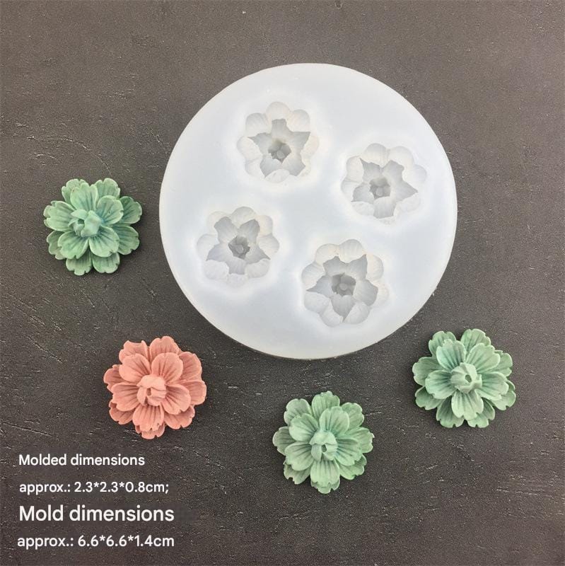 Cherry blossom flower silicone candle mould for handmade floral candles