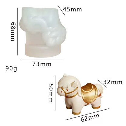 Mini Horse Figurine Silicone Mold — finished figurine | Bloom Creations India