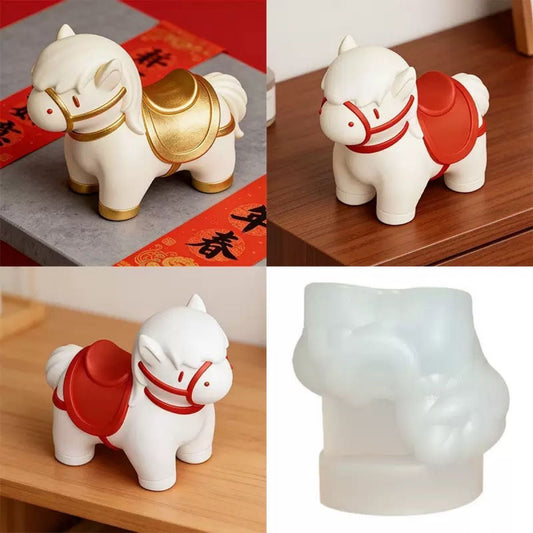 Mini Horse Figurine Silicone Mold for Resin Jesmonite Plaster & Cement | Bloom Creations India