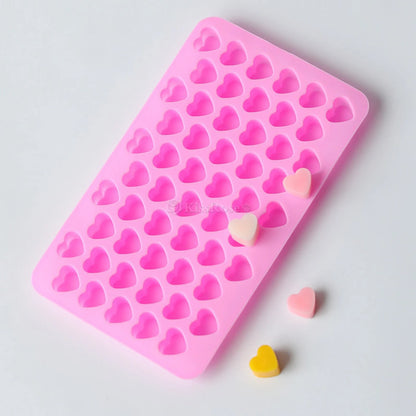 55 Cavity Mini Heart Silicone Mould | Heart Bead Resin & Candle Mould