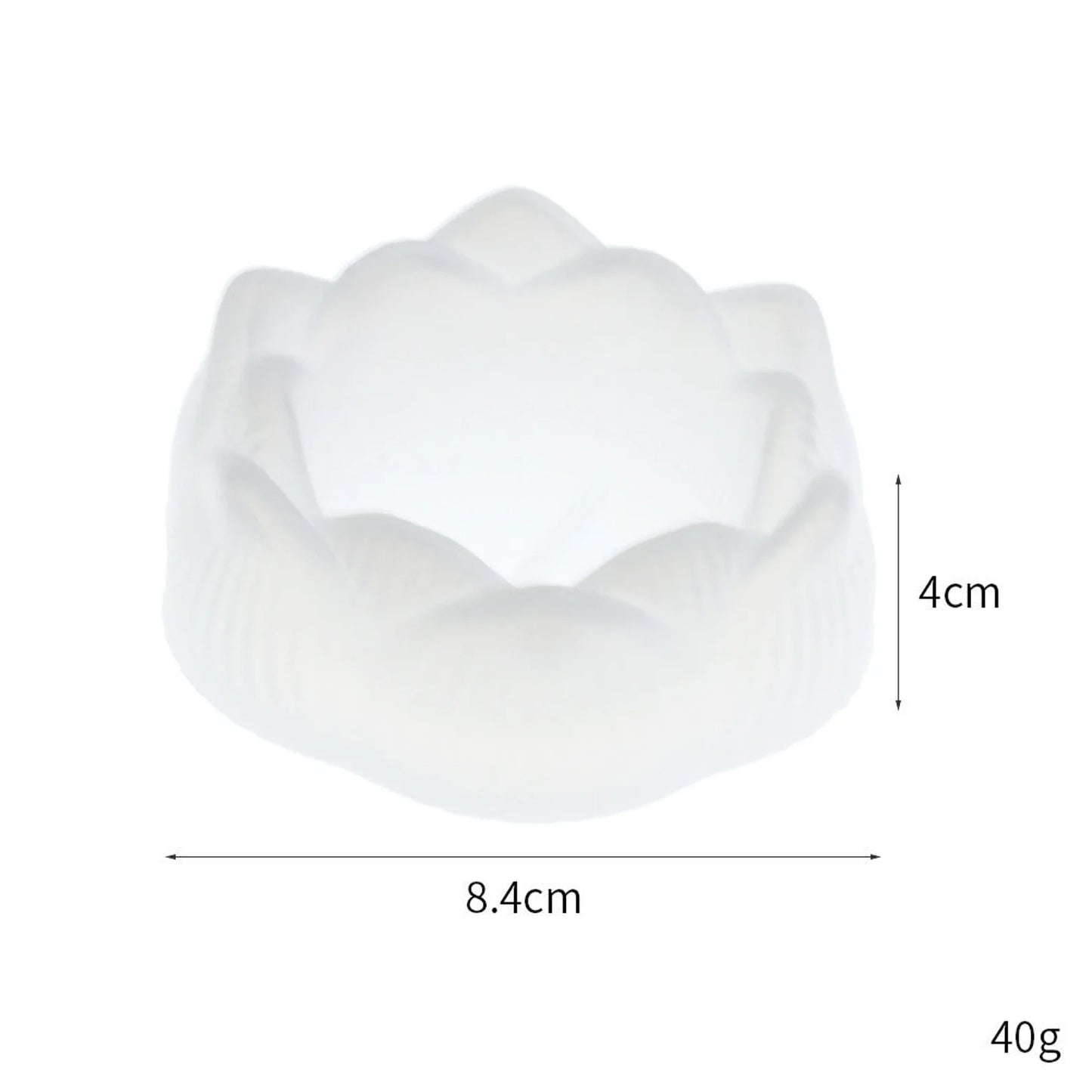 Lotus Shape Tealight Candle Holder Mold I 3D Fondant Flower Candlestick Epoxy Casting Silicone Mould