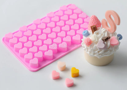 55 Cavity Mini Heart Silicone Mould | Heart Bead Resin & Candle Mould