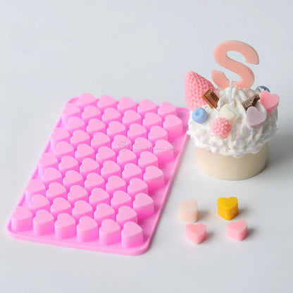 55 Cavity Mini Heart Silicone Mould | Heart Bead Resin & Candle Mould