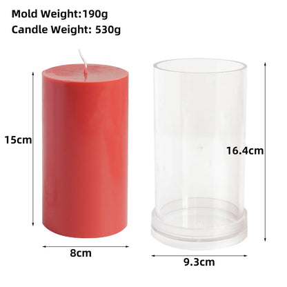 Candle Mold DIY Soy wax beewax Handmade Wedding candle Molds , DIY Acrylic Cylindrical Candle Molds for candles Making