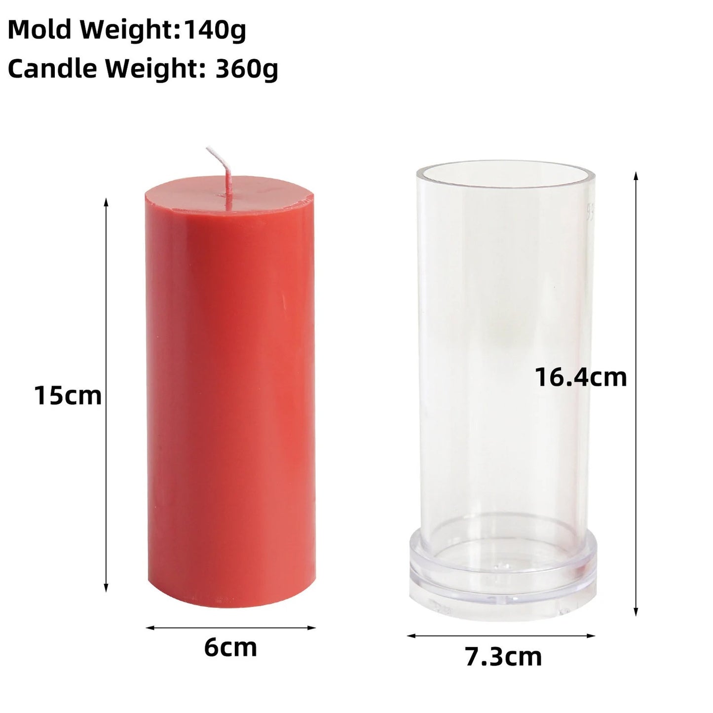Candle Mold DIY Soy wax beewax Handmade Wedding candle Molds , DIY Acrylic Cylindrical Candle Molds for candles Making