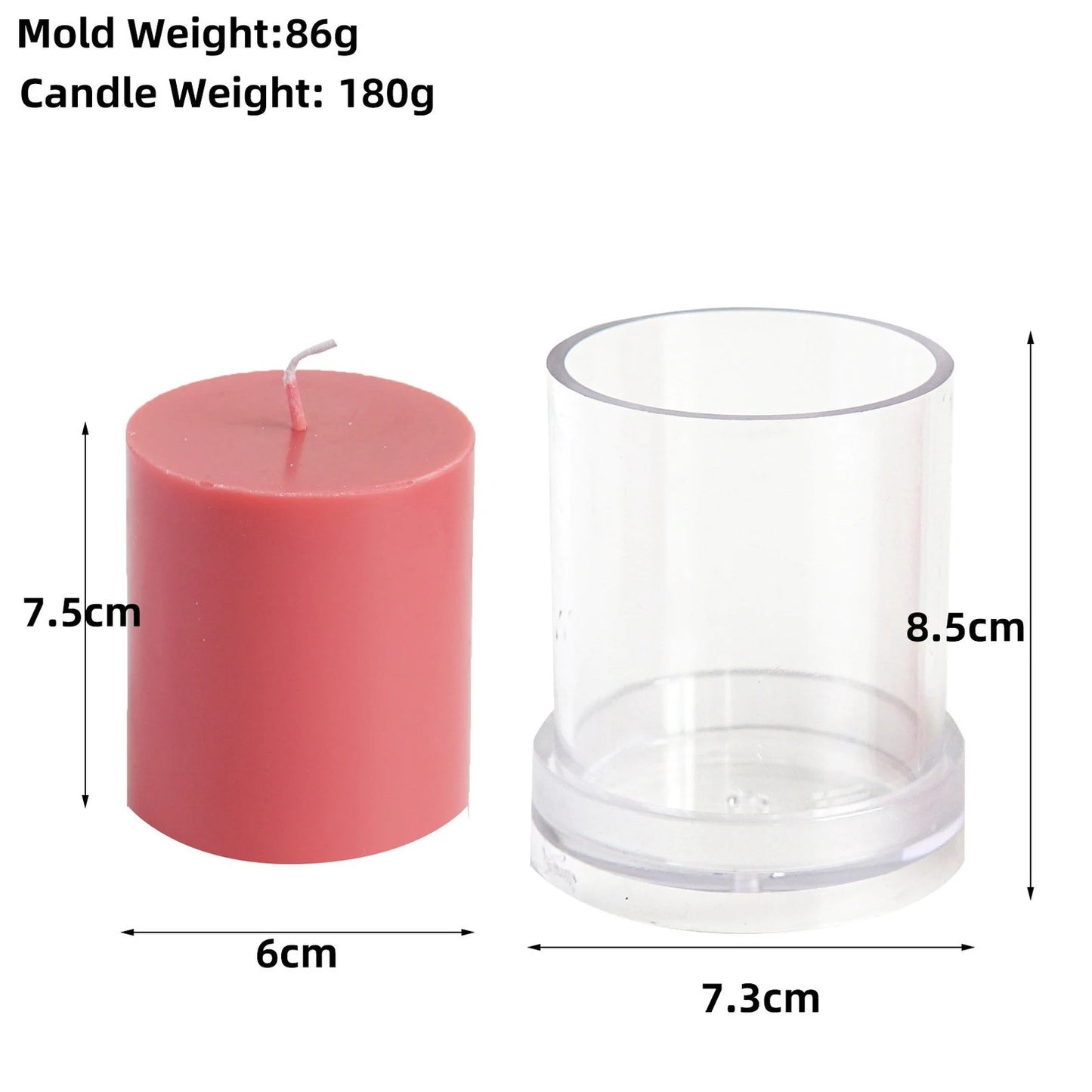 Candle Mold DIY Soy wax beewax Handmade Wedding candle Molds , DIY Acrylic Cylindrical Candle Molds for candles Making
