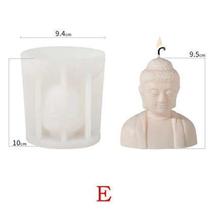 Buddha Face Silicone Mould – Epoxy Resin Buddhist Candle & Aromatherapy Plaster Mould