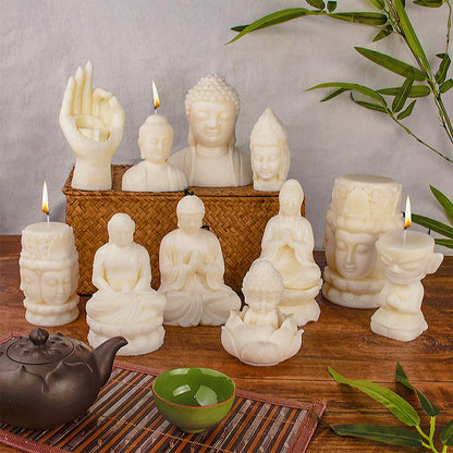 Buddha Face Silicone Mould – Epoxy Resin Buddhist Candle & Aromatherapy Plaster Mould