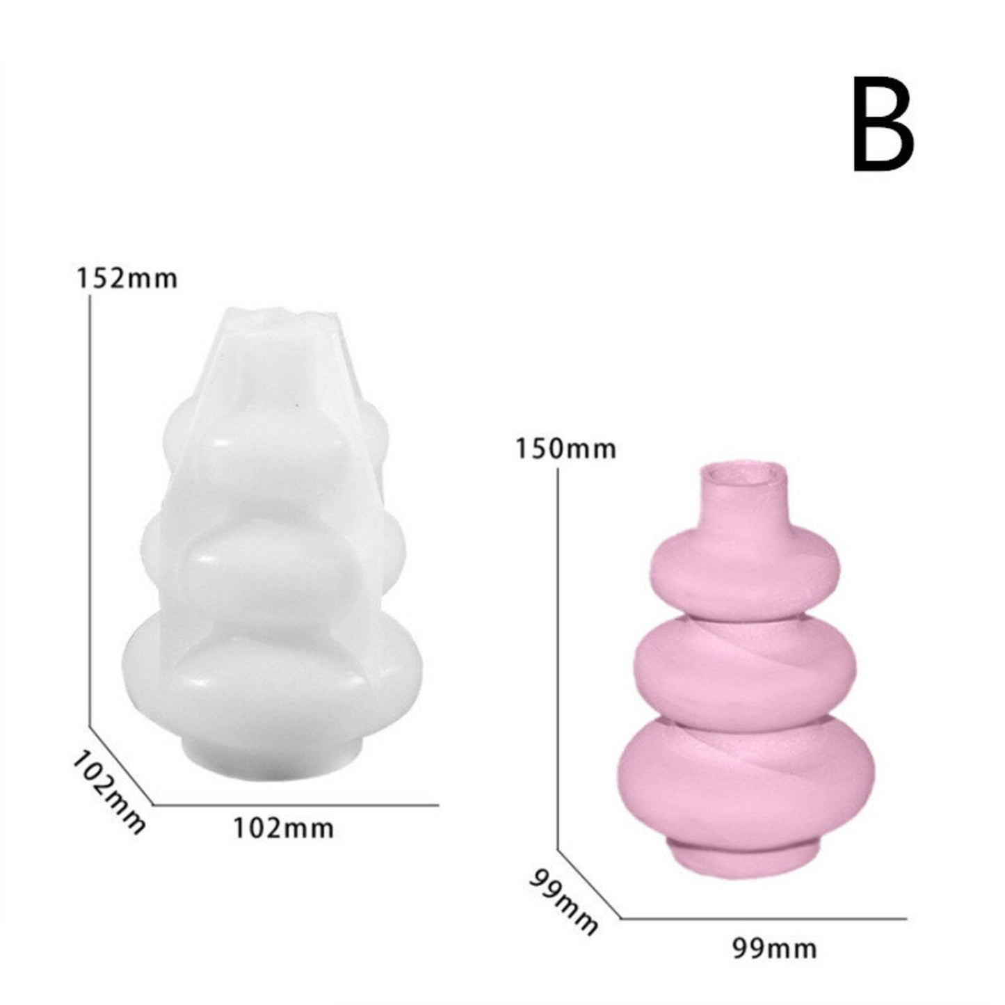 Spiral Stacked Ring Vase Silicone Mold — use case | Bloom Creations India