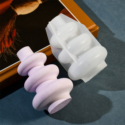 Spiral Stacked Ring Flower Vase Silicone Mould — Modern Sculptural Cast (15 cm)