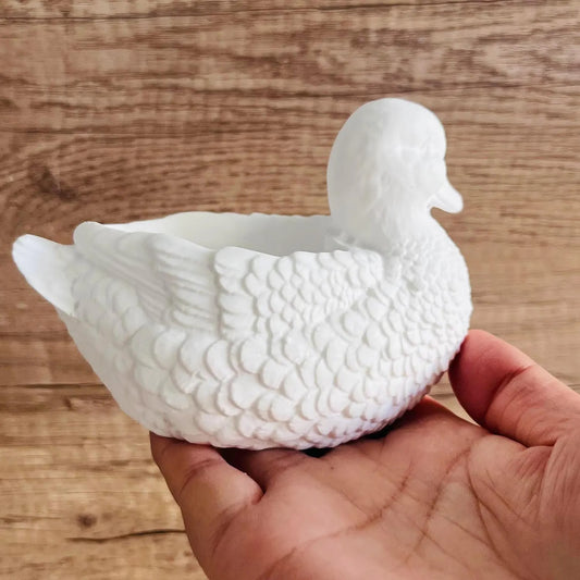 Duck-shaped jar silicone mold for cute decorative candles and resin