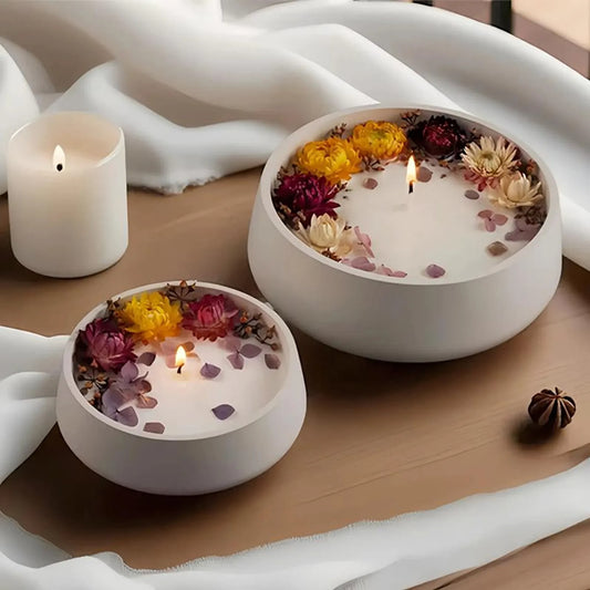 Large Bowl Candle Silicone Mold-Round Storage Bowl Resin Mold-Concrete Candle Vessel Mold-Succulent Planter Mold-Cement Jesmonite Decor Mold