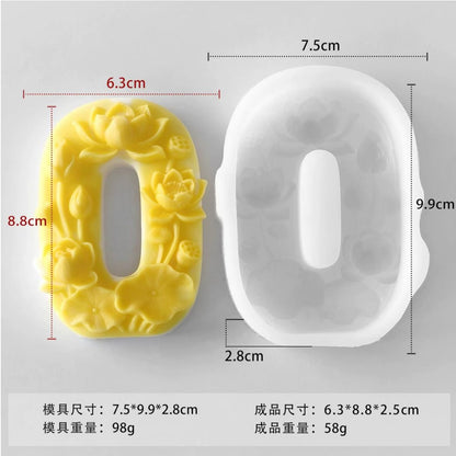 4-inch Number Silicone Mold — detailed view | Bloom Creations India
