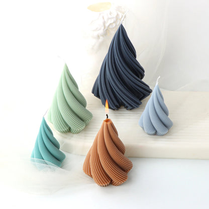 Spiral Cone Silicone Candle Mould | Twisted Cone Candle & Resin Mould