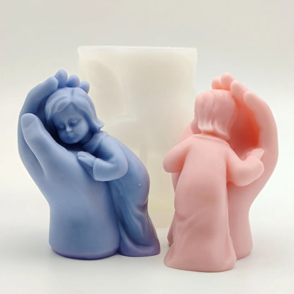 Baby in hand silicone mold — packaging photo