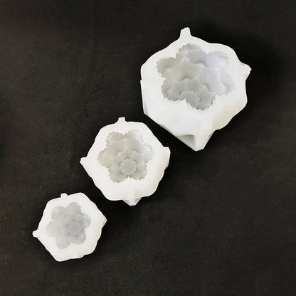 3D Lotus Candle Silicone Mold, Elegant Lotus Flower Plaster Ornament Mold, Flower Hand Soap Mold