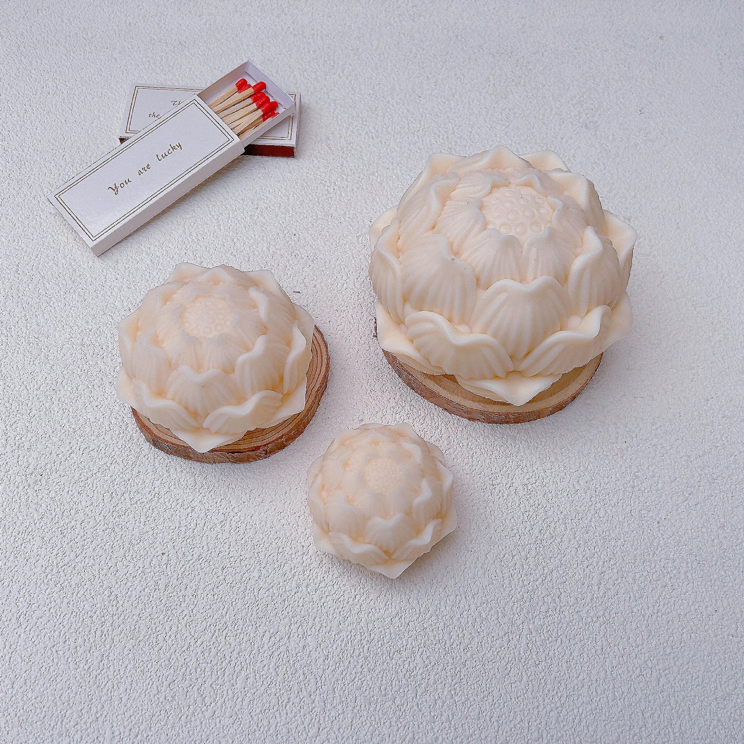 3D Lotus Candle Silicone Mold, Elegant Lotus Flower Plaster Ornament Mold, Flower Hand Soap Mold