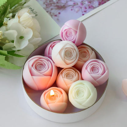 3D Rose Candle Silicone Mold-Rose Flowers Candle Mold-Rose Bouquet Candle Mold-Valentine Rose Candle Mold-Aromatherapy Plaster Decor Mold