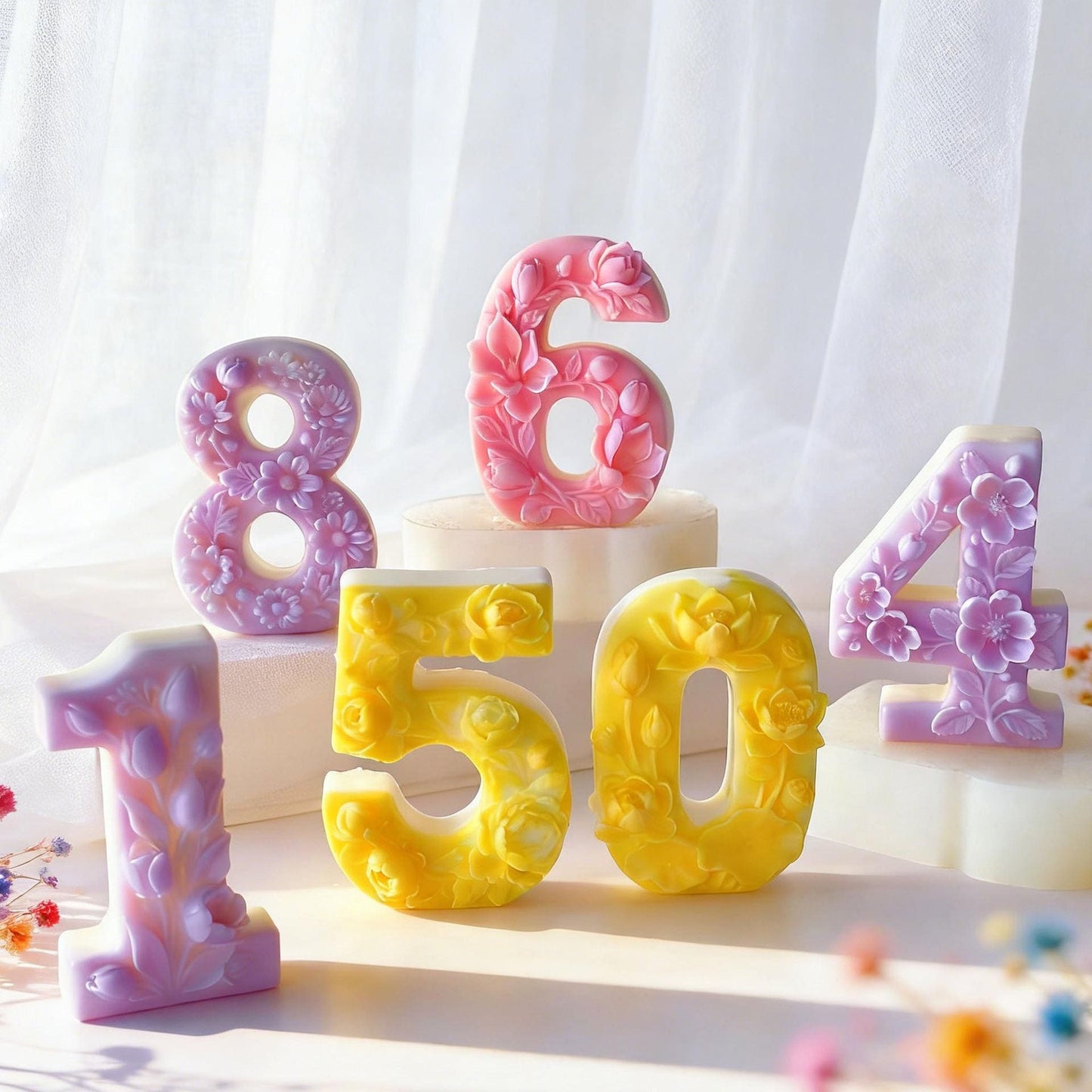 4-Inch Number Silicone Mould (0–9 Set) — Birthday Number Candles