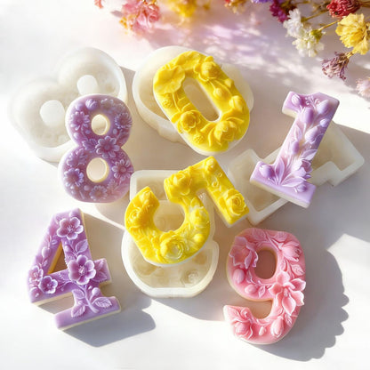 4-Inch Number Silicone Mould (0–9 Set) — Birthday Number Candles