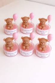 Baby shower candle set with teddy bears, balloons and BABY blocks