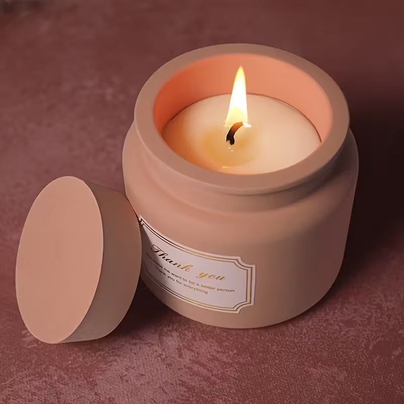 Candle Jar Silicone Mould with Lid – Concrete, Plaster & Wax Candle Vessel Mould